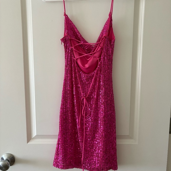 Thatssofetch Pink Sequin Dress - Picture 2 of 4